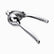 Polished stainless steel hand-press lemon squeezer with ribbed bowl and long handles