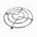 Round chrome wire trivet with 3 concentric rings and 4 ball feet