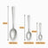 Stainless steel spoon lengths: table spoon 20 cm, dessert spoon 14 cm and coffee spoon 9.5 cm