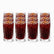 Set of 12 textured wavy glass tumblers 415ml filled with jallab, pine nuts and raisins