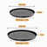 Pizza pan dimensions: 30 cm pan 31.4 x 2.8 cm 1.8 L and 35 cm pan 36.6 x 3 cm 2.5 L