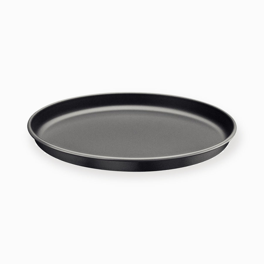 Tramontina Aluminum Pizza Pan 30 cm in graphite with Starflon Max nonstick coating, angled view
