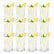 12 twisted diamond-cut glass tumblers in 3 rows filled with lemonade, mint and lemon wedges