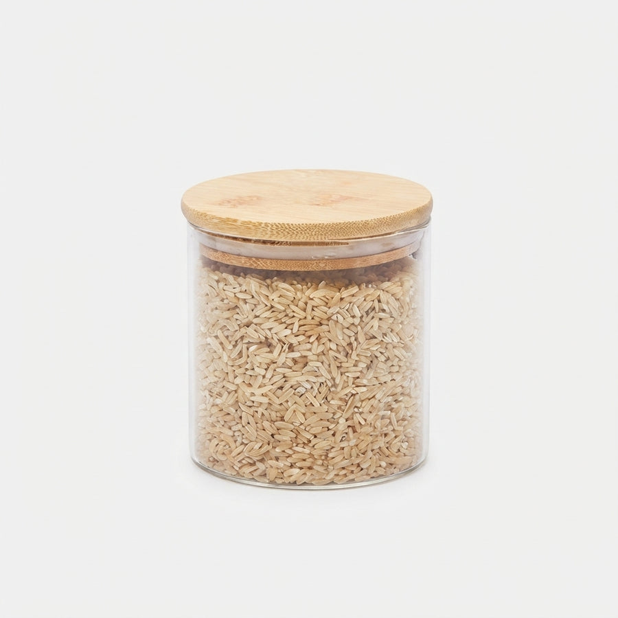 Classic Glass Food Storage Containers with Wooden Lids