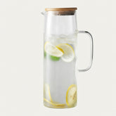 Glass Water Jug with Bamboo & Stainless Steel Lid