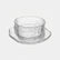 Wavy Glass Dessert Bowls with Saucers, Set of 6