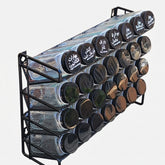 Metal Spice Rack Organizer with 28 Glass Jars