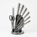 8-Piece Stainless Steel Knife Set with Stand & Scissors