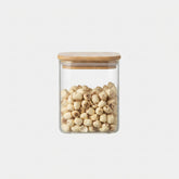 Rectangular Airtight Glass Container with Bamboo Lid