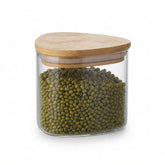 Triangular Glass Storage Jars