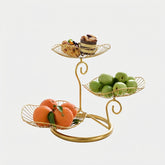 3-Tier Metal Fruit Basket Stand, 32cm