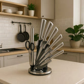 8-Piece Stainless Steel Knife Set with Stand & Scissors - view 2