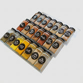 Acrylic In-Drawer Spice Rack Organizer with 21 Glass Jars & Labels