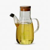 Glass Oil Dispenser with Bamboo Lid
