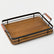 Burnt Bamboo Serving Tray with Metal Edges - view 2