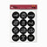 Black round spice labels pack, 84 names in Arabic and English including cumin, black pepper and anise