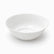 White opal glass serving bowl with wavy scalloped rim, 20 cm