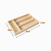 Wooden cutlery drawer organizer dimensions 34 x 25 x 4 cm