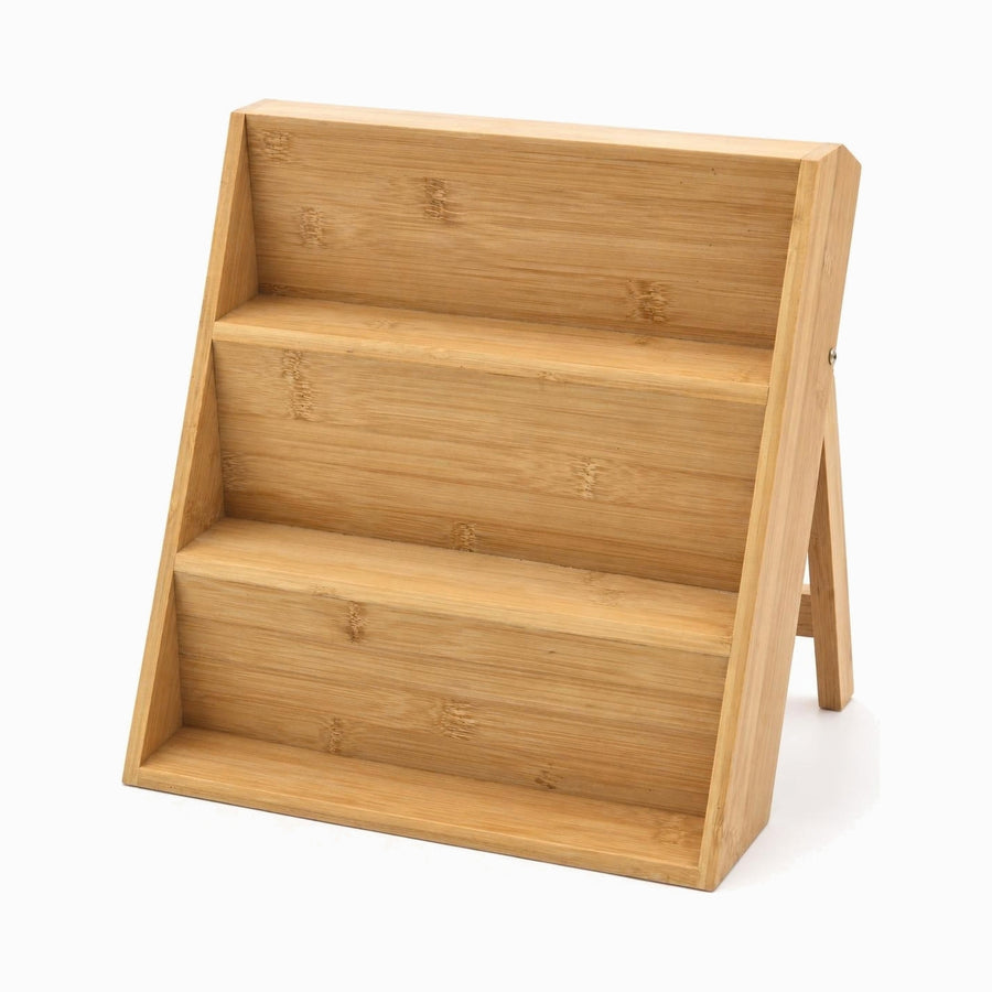Bamboo 3-Tier Spice Rack, empty rack without jars